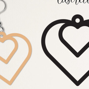 Intra απο ξύλο plywood 3mm-4mm πάχος – Πακέτο κοπής με λέιζερ σκουλαρίκι του Αγίου Βαλεντίνου Δίασταση  5x5 cm INTRAFABR-113141387 - Image 2