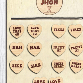 Intra απο ξύλο plywood 3mm-4mm πάχος – Σκουλαρίκια Αγίου Βαλεντίνου καρφιά Δίασταση  5x5 cm INTRAFABR-114048992 - Image 2