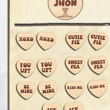 Intra απο ξύλο plywood 3mm-4mm πάχος – Σκουλαρίκια Αγίου Βαλεντίνου καρφιά Δίασταση  5x5 cm INTRAFABR-114048992 - Image 3