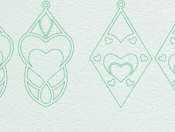 Intra απο ξύλο plywood 3mm-4mm πάχος – Κοσμήματα με λέιζερ σκουλαρίκια Valentine’s Earrings Δίασταση  5x5 cm INTRAFABR-56972563 - Image 2