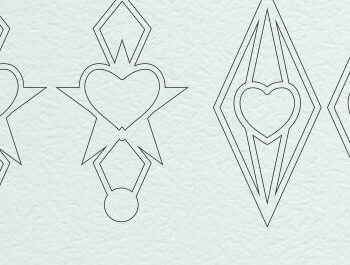 Intra απο ξύλο plywood 3mm-4mm πάχος – Κοσμήματα με λέιζερ σκουλαρίκια Valentine’s Earrings Δίασταση  5x5 cm INTRAFABR-56972580 - Image 2