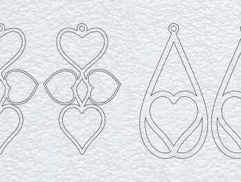 Intra απο ξύλο plywood 3mm-4mm πάχος – Σκουλαρίκια Valentine’s Cut BUNDLE Δίασταση  5x5 cm INTRAFABR-57622356 - Image 7