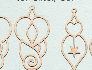 Intra απο ξύλο plywood 3mm-4mm πάχος – Σκουλαρίκια Valentine’s Cut BUNDLE Δίασταση  5x5 cm INTRAFABR-57622351 - Image 4