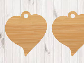 Intra απο ξύλο plywood 3mm-4mm πάχος – Σκουλαρίκια Αγίου Βαλεντίνου Αρχεία κοπής με λέιζερ Δίασταση  5x5 cm INTRAFABR-90599544 - Image 1