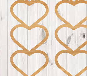 Intra απο ξύλο plywood 3mm-4mm πάχος – Σκουλαρίκια Αγίου Βαλεντίνου Αρχεία κοπής με λέιζερ Δίασταση  5x5 cm INTRAFABR-90600374
