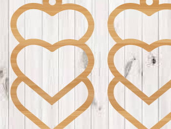 Intra απο ξύλο plywood 3mm-4mm πάχος – Σκουλαρίκια Αγίου Βαλεντίνου Αρχεία κοπής με λέιζερ Δίασταση  5x5 cm INTRAFABR-90600617 - Image 1