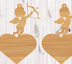 Intra απο ξύλο plywood 3mm-4mm πάχος – Σκουλαρίκια Αγίου Βαλεντίνου Αρχεία κοπής με λέιζερ Δίασταση  5x5 cm INTRAFABR-90600727