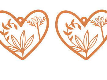 Intra απο ξύλο plywood 3mm-4mm πάχος – Σκουλαρίκια Αγίου Βαλεντίνου Αρχεία κοπής με λέιζερ Δίασταση  5x5 cm INTRAFABR-89609221 - Image 1