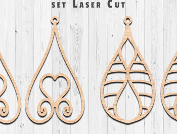 Intra απο ξύλο plywood 3mm-4mm πάχος – Σκουλαρίκια Valentine’s Earrings Δίασταση  5x5 cm INTRAFABR-57101106 - Image 1