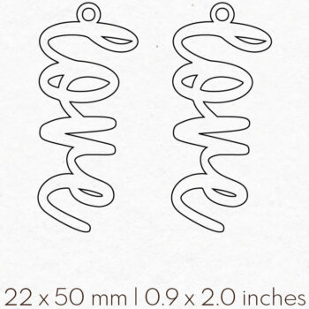 Intra απο ξύλο plywood 3mm-4mm πάχος – Σκουλαρίκια Αγίου Βαλεντίνου με Δίασταση  5x5 cm INTRAFABR-57230900 - Image 2
