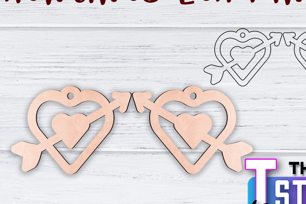 Intra απο ξύλο plywood 3mm-4mm πάχος – Σκουλαρίκια Valentine's | Δίασταση  5x5 cm INTRAFABR-49499688