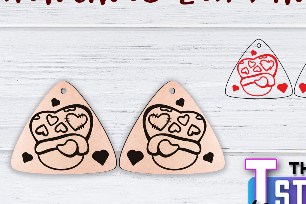 Intra απο ξύλο plywood 3mm-4mm πάχος – Σκουλαρίκια Valentine's | Δίασταση  5x5 cm INTRAFABR-49500204