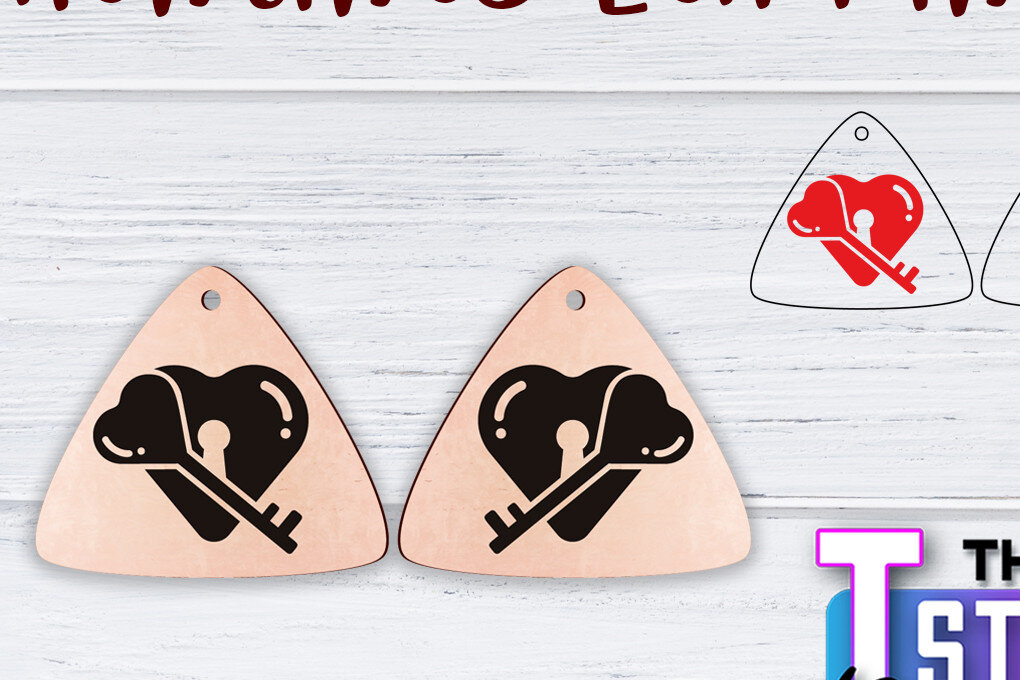 Intra απο ξύλο plywood 3mm-4mm πάχος – Σκουλαρίκια Valentine's | Δίασταση  5x5 cm INTRAFABR-49500434