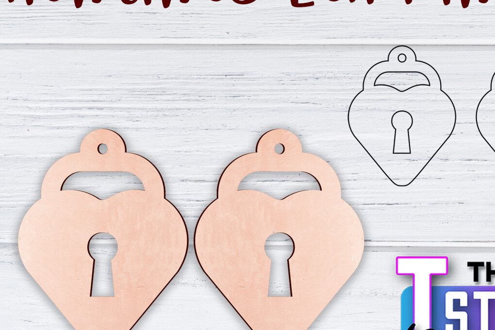 Intra απο ξύλο plywood 3mm-4mm πάχος – Σκουλαρίκια Valentine's | Δίασταση  5x5 cm INTRAFABR-49499006