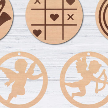 Intra απο ξύλο plywood 3mm-4mm πάχος – Σκουλαρίκια Valentine's | Δίασταση  5x5 cm INTRAFABR-49759056 - Image 3