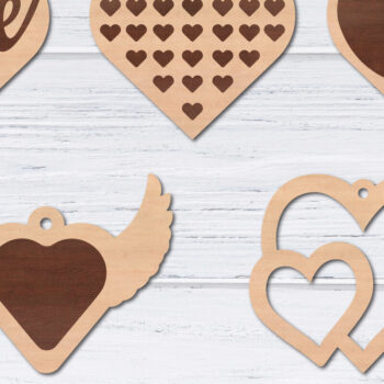 Intra απο ξύλο plywood 3mm-4mm πάχος – Σκουλαρίκια Valentine's | Δίασταση  5x5 cm INTRAFABR-49759056 - Image 5