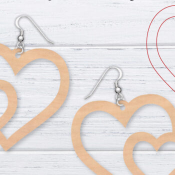 Intra απο ξύλο plywood 3mm-4mm πάχος – Σκουλαρίκια Valentine's | Δίασταση  5x5 cm INTRAFABR-49761329 - Image 1