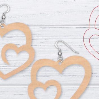 Intra απο ξύλο plywood 3mm-4mm πάχος – Σκουλαρίκια Valentine's | Δίασταση  5x5 cm INTRAFABR-49761414 - Image 1