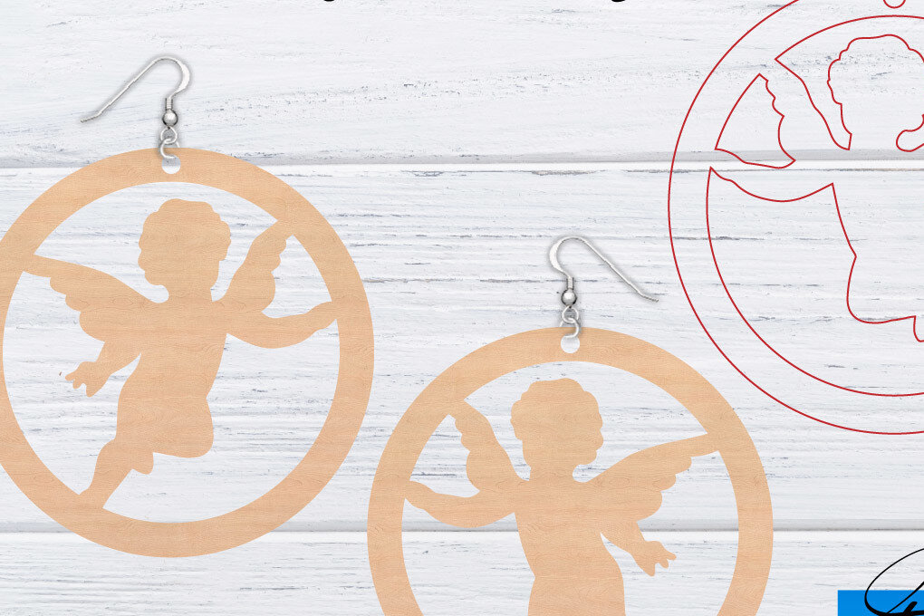 Intra απο ξύλο plywood 3mm-4mm πάχος – Σκουλαρίκια Valentine's | Δίασταση  5x5 cm INTRAFABR-49761492