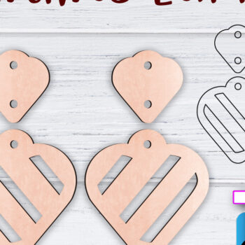 Intra απο ξύλο plywood 3mm-4mm πάχος – Σκουλαρίκια Valentine's | Δίασταση  5x5 cm INTRAFABR-49499117 - Image 1