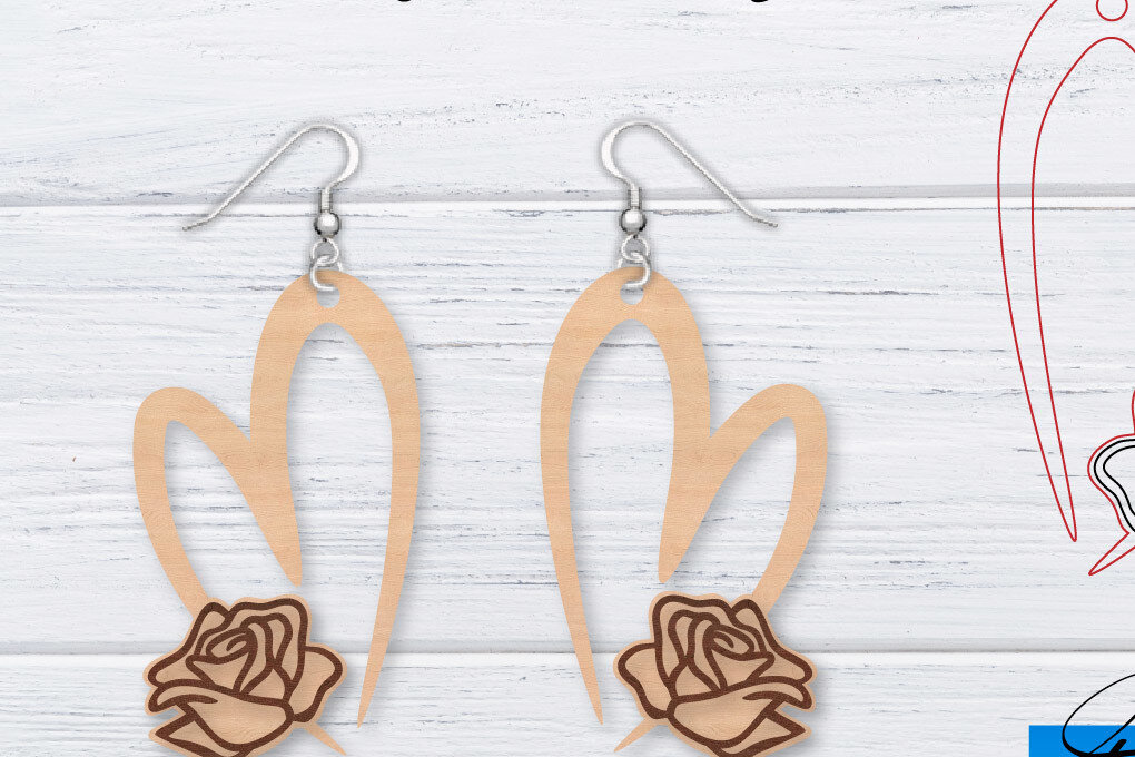 Intra απο ξύλο plywood 3mm-4mm πάχος – Σκουλαρίκια Valentine's | Δίασταση  5x5 cm INTRAFABR-49762043