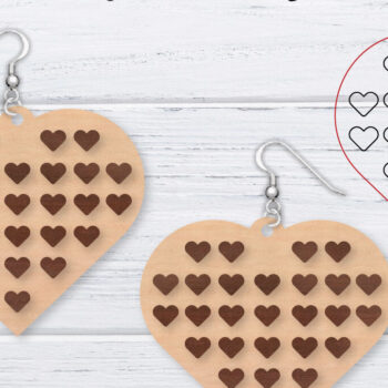 Intra απο ξύλο plywood 3mm-4mm πάχος – Σκουλαρίκια Valentine's | Δίασταση  5x5 cm INTRAFABR-49762112 - Image 1
