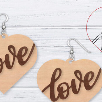 Intra απο ξύλο plywood 3mm-4mm πάχος – Σκουλαρίκια Valentine's | Δίασταση  5x5 cm INTRAFABR-49762168 - Image 1