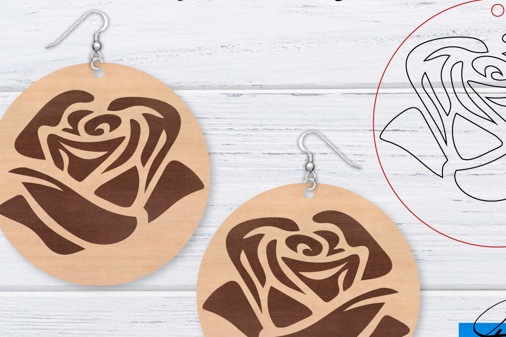 Intra απο ξύλο plywood 3mm-4mm πάχος – Σκουλαρίκια Valentine's | Δίασταση  5x5 cm INTRAFABR-49762314