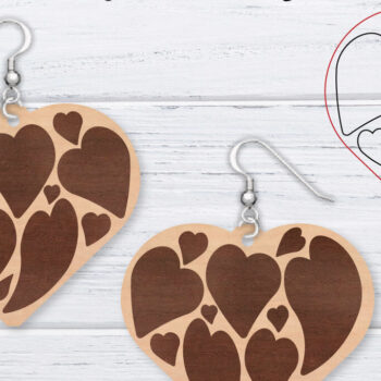 Intra απο ξύλο plywood 3mm-4mm πάχος – Σκουλαρίκια Valentine's | Δίασταση  5x5 cm INTRAFABR-49763312 - Image 1