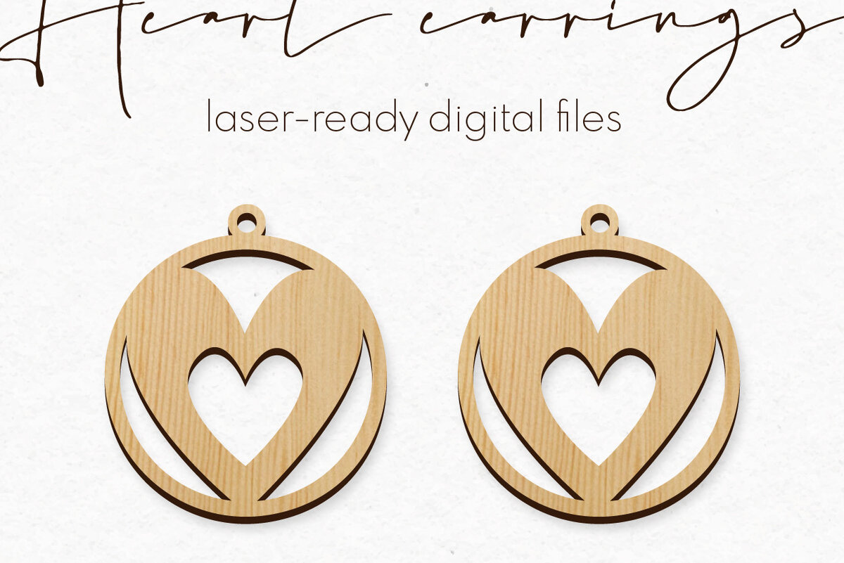 Intra απο ξύλο plywood 3mm-4mm πάχος – Σκουλαρίκια Valentine's | Δίασταση  5x5 cm INTRAFABR-56553400