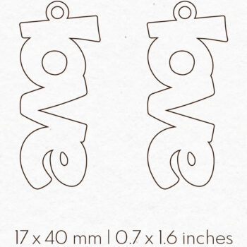 Intra απο ξύλο plywood 3mm-4mm πάχος – Σκουλαρίκια Valentine's | Δίασταση  5x5 cm INTRAFABR-56553610 - Image 2