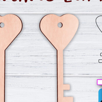 Intra απο ξύλο plywood 3mm-4mm πάχος – Σκουλαρίκια Valentine's | Δίασταση  5x5 cm INTRAFABR-49499319 - Image 1