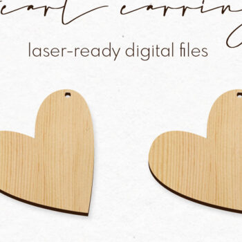 Intra απο ξύλο plywood 3mm-4mm πάχος – Σκουλαρίκια Valentine's | Δίασταση  5x5 cm INTRAFABR-57834082 - Image 1