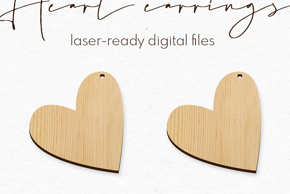 Intra απο ξύλο plywood 3mm-4mm πάχος – Σκουλαρίκια Valentine's | Δίασταση  5x5 cm INTRAFABR-57834082