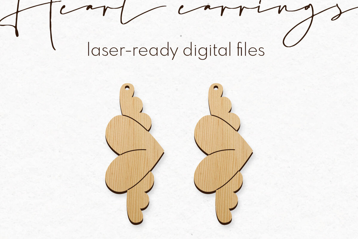 Intra απο ξύλο plywood 3mm-4mm πάχος – Σκουλαρίκια Valentine's | Δίασταση  5x5 cm INTRAFABR-57988952