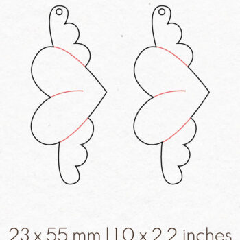 Intra απο ξύλο plywood 3mm-4mm πάχος – Σκουλαρίκια Valentine's | Δίασταση  5x5 cm INTRAFABR-57988952 - Image 2