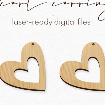 Intra απο ξύλο plywood 3mm-4mm πάχος – Σκουλαρίκια Valentine's | Δίασταση  5x5 cm INTRAFABR-58290465 - Image 1