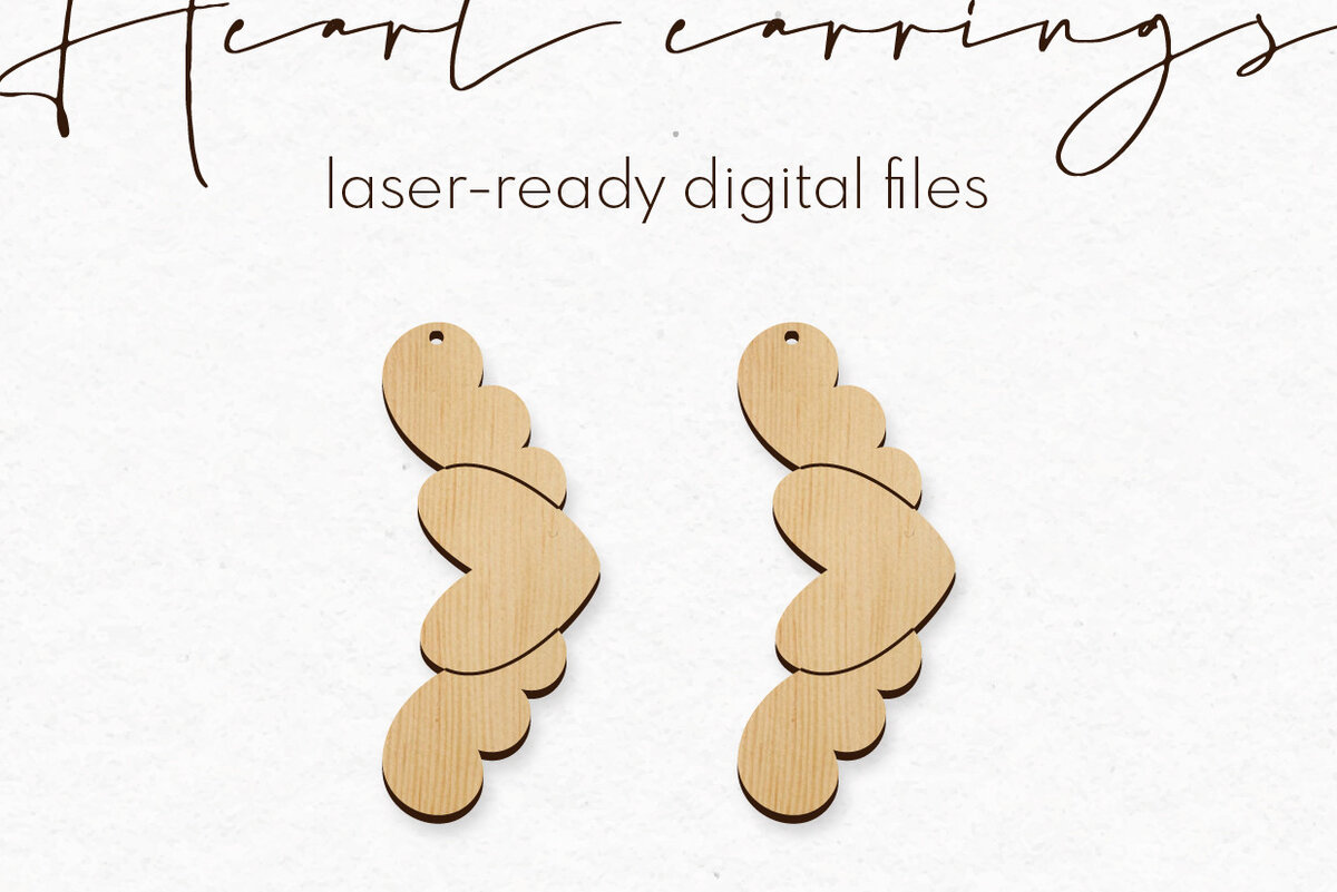 Intra απο ξύλο plywood 3mm-4mm πάχος – Σκουλαρίκια Valentine's | Δίασταση  5x5 cm INTRAFABR-58653859