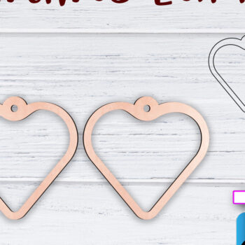 Intra απο ξύλο plywood 3mm-4mm πάχος – Σκουλαρίκια Valentine's | Δίασταση  5x5 cm INTRAFABR-49499450 - Image 1