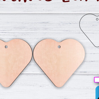 Intra απο ξύλο plywood 3mm-4mm πάχος – Σκουλαρίκια Valentine's | Δίασταση  5x5 cm INTRAFABR-49499590 - Image 1