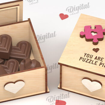 Intra απο ξύλο plywood 3mm-4mm πάχος – Κουτιά δώρου Αγίου Βαλεντίνου Πακέτο κοπής με λέιζερ Δίασταση  20x20 cm INTRAFABR-111675594 - Image 4