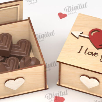 Intra απο ξύλο plywood 3mm-4mm πάχος – Κουτιά δώρου Αγίου Βαλεντίνου Πακέτο κοπής με λέιζερ Δίασταση  20x20 cm INTRAFABR-111675594 - Image 6