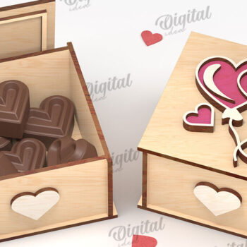 Intra απο ξύλο plywood 3mm-4mm πάχος – Κουτιά δώρου Αγίου Βαλεντίνου Πακέτο κοπής με λέιζερ Δίασταση  20x20 cm INTRAFABR-111675594 - Image 8