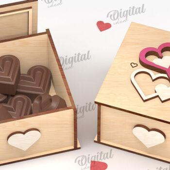 Intra απο ξύλο plywood 3mm-4mm πάχος – Κουτιά δώρου Αγίου Βαλεντίνου Πακέτο κοπής με λέιζερ Δίασταση  20x20 cm INTRAFABR-111675594 - Image 9