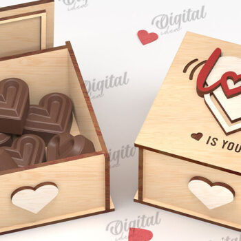 Intra απο ξύλο plywood 3mm-4mm πάχος – Κουτιά δώρου Αγίου Βαλεντίνου Πακέτο κοπής με λέιζερ Δίασταση  20x20 cm INTRAFABR-111675594 - Image 10