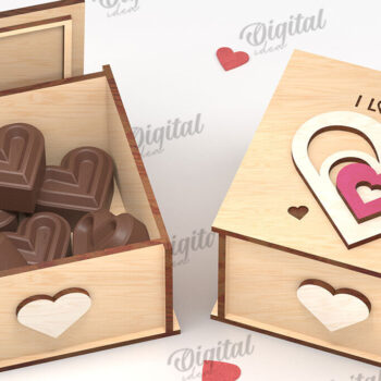 Intra απο ξύλο plywood 3mm-4mm πάχος – Κουτιά δώρου Αγίου Βαλεντίνου Πακέτο κοπής με λέιζερ Δίασταση  20x20 cm INTRAFABR-111675594 - Image 11