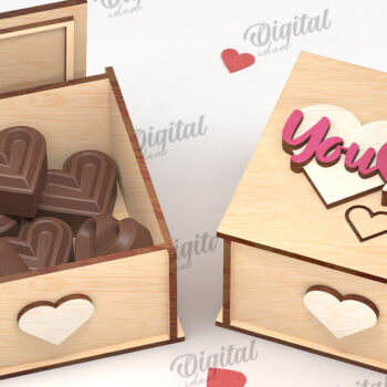 Intra απο ξύλο plywood 3mm-4mm πάχος – Κουτιά δώρου Αγίου Βαλεντίνου Πακέτο κοπής με λέιζερ Δίασταση  20x20 cm INTRAFABR-111675594 - Image 12