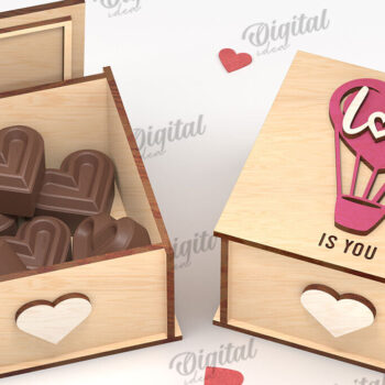 Intra απο ξύλο plywood 3mm-4mm πάχος – Κουτιά δώρου Αγίου Βαλεντίνου Πακέτο κοπής με λέιζερ Δίασταση  20x20 cm INTRAFABR-111675594 - Image 13