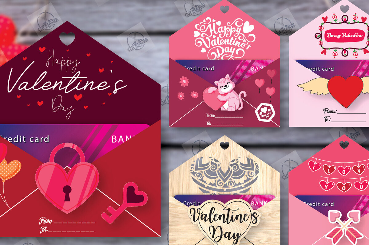 Intra απο ξύλο plywood 3mm-4mm πάχος – Πακέτο θήκης δωροκάρτας του Αγίου Βαλεντίνου Δίασταση  20x20 cm INTRAFABR-113939498