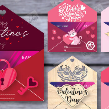 Intra απο ξύλο plywood 3mm-4mm πάχος – Πακέτο θήκης δωροκάρτας του Αγίου Βαλεντίνου Δίασταση  20x20 cm INTRAFABR-113939498 - Image 2